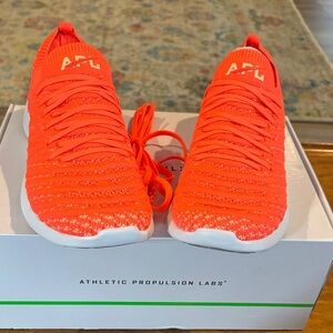 APL Bright Coral Knit Slip-On Sneakers new in box